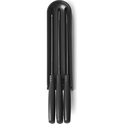 Brabantia Комплект 3 бр ножове Brabantia Tasty+ 1001176, Закалена стомана, Устойчиви на надраскване и корозия, Тъмносив (1001176)