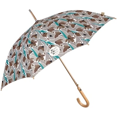 Дълъг дамски автоматичен чадър | Perletti Green | Акварел