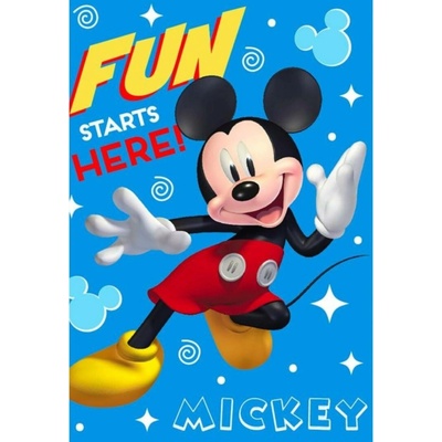 Faro Deka Mickey Mouse modrá flecee 140x100
