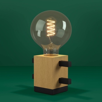 EGLO 390193 - Настолна лампа LEVANTARA 1xE27/40W/230V черен/кафяв (EG390193)