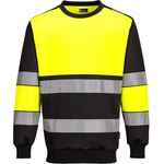 Portwest hi-vis pw376 / Светлоотразителен суитшърт - hv жълто/черно xl (pw376ybrxl)