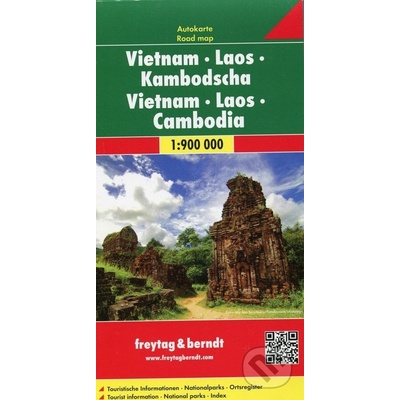 mapa Vietnam Laos Cambodia 1:900t.