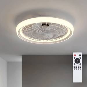 Brilagi - LED димируем таванен вентилатор LED/40W/230V Ø 48 см бял + дистанционно управление (BG4016)