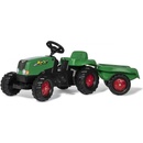 Rolly Toys Šliapací traktor Rolly Kid s vlečkou zelená