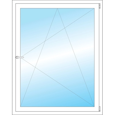 OKNA HNED Plastové okno 107x136 cm bílé otevíravé a sklopné pravé