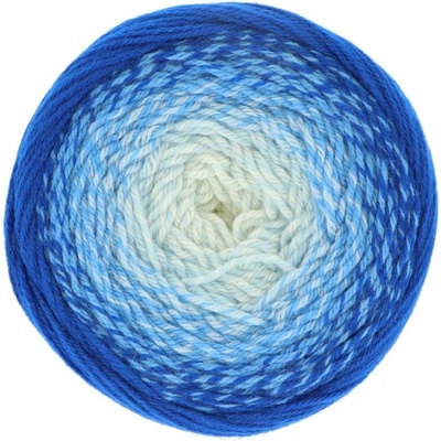 YarnArt Flowers Merino 543 modrá bílá