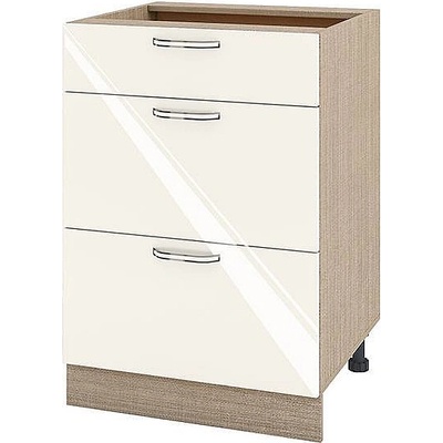 ИРИМ Долен кухненски шкаф Сити МФ-Крийм гланц-11-57 60 см