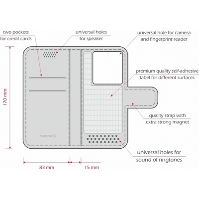 SWISSTEN LIBRO UNI BOOK II XXL TYRKYSOVÁ 170 x 83 mm