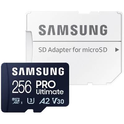 Samsung PRO Ultimate microSDXC 256GB + SD adaptér Paměťová karta, 256GB, microSDXC, UHS-I U3, V30 + SD adaptér MB-MY256SA/WW