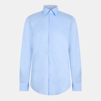 HUGO BOSS Риза с дълъг ръкав Boss Men's H Hank Kent Long Sleeve Oxford Shirt - Blue