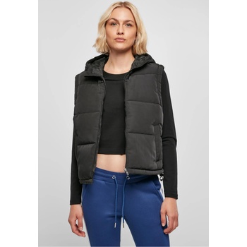 Urban Classics Дамска грейка с качулка в черен цвят Urban Classics Puffer VestUB-TB5083-00007 - Черен, размер XS