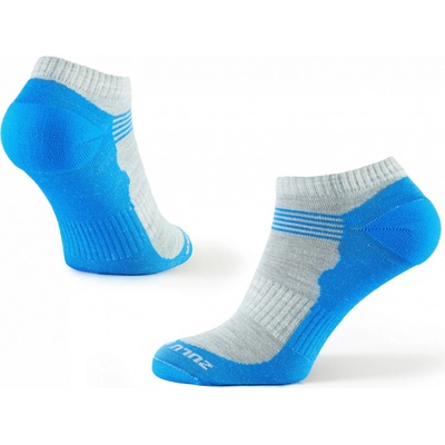 Zulu ponožky Merino Summer sivá/modrá