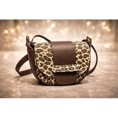 Max Original Leather Dámska kožená kabelka leopard 1