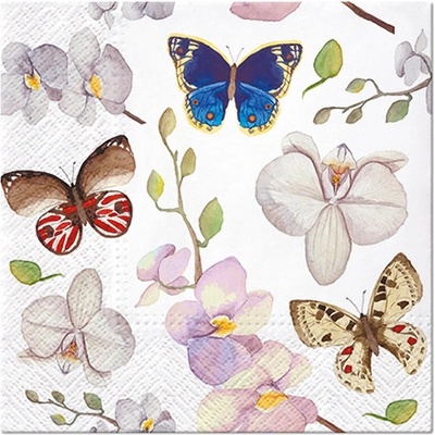 Paw ubrousky L Orchidea Butterfly 33x33cm