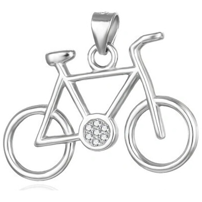 Agato Prívesok zo striebra Bicykel AGH734M číra strieborná
