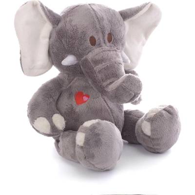 Tea Toys Плюшено слонче със сърце Tea, Сив