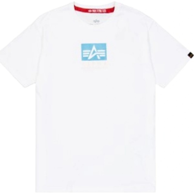 Alpha Industries tričko pánske Satin Logo T White