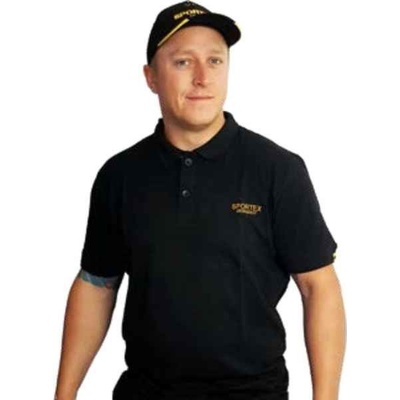 SPORTEX Classic Polokošeľa s logom čierna