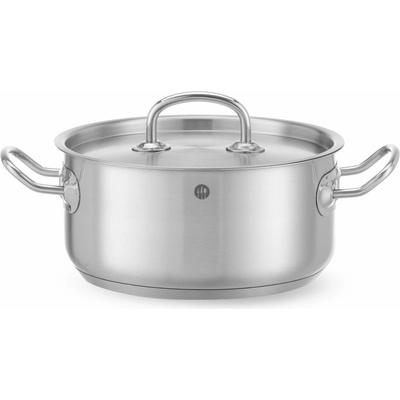 HENDI Nízky hrniec s pokrievkou s priemerom 200 mm, 2,9l Kitchen Line