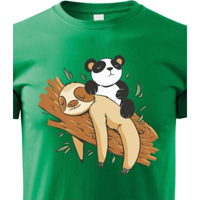 dětské tričko Lenochod zelená