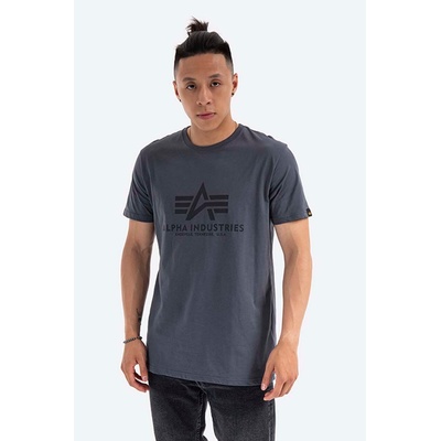 Alpha Industries Памучна тениска Alpha Industries Basic T-Shirt в сиво с десен 100501.412 (100501.412)