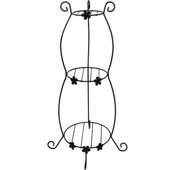 Image 1 of HORECANO Feronya-Метална стойка с място за 3 саксии БЯЛА/Черна (0116114)