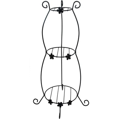 HORECANO Feronya-Метална стойка с място за 3 саксии БЯЛА/Черна (0116114)