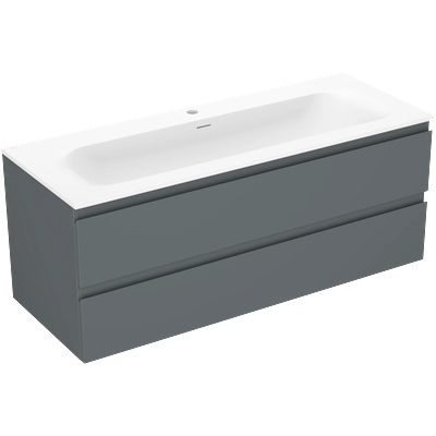 Mexen Orio шкаф за баня 120 см с мивка Vela, 2 чекмеджета, графит мат/бял мат (91A10-12047-2-BFF66-W23M01)