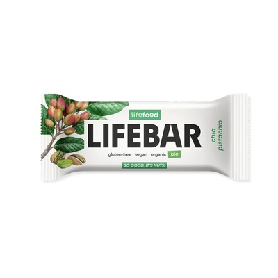 LifeFood - БИО блокче с чиа и шамфъстък Lifebar, 47гр