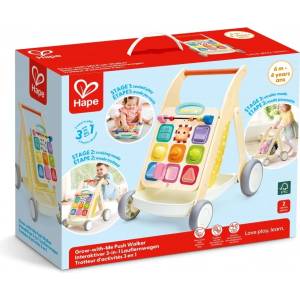 Hape Интерактивна проходилка Hape Порасни с мен 3 в 1 - със светлини и звуци (H0389) Проходилка
