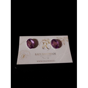 Image 1 of Radi handmade Обици с лилави камъни (329-2)