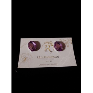 Radi handmade Обици с лилави камъни (329-2)