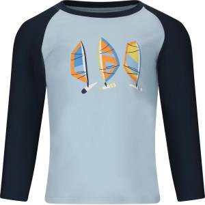 ZIG ZAG Детска плажна тениска от ликра ZIG ZAG Kid's Lassu UVA L/S T-Shirt Lycra - Cerulean - размер 116 (EU) (750-2635-0113)