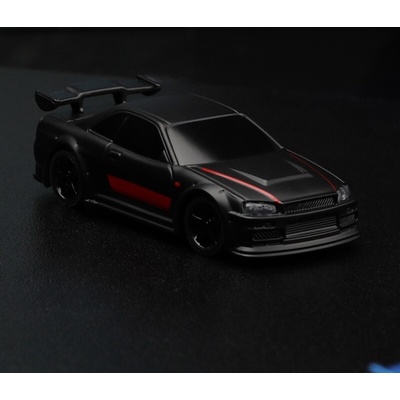 Turbo Racing C74 On-Road RC Car RTR černá s červeným pruhem TB-C74BK 1:76