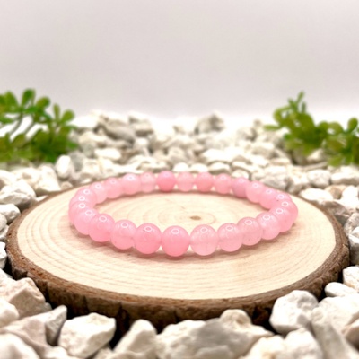 Certom Minerální náramek růžový jadeit – něha a ženskost 0192