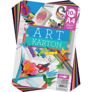  Цветен картон Junior Art A4 250g/m2 10цв 10л (A4)