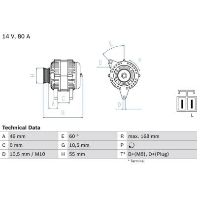 Generátor BOSCH 0 986 084 210