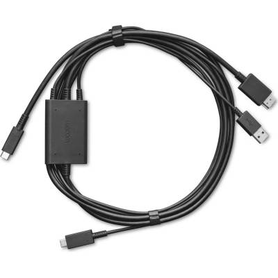 Кабел Wacom 3 in 1 Cable for 2023 Edition Wacom One Displays, от HDMI(м), USB A(м) към USB C(м), 2m, черен (ACK4490602Z)