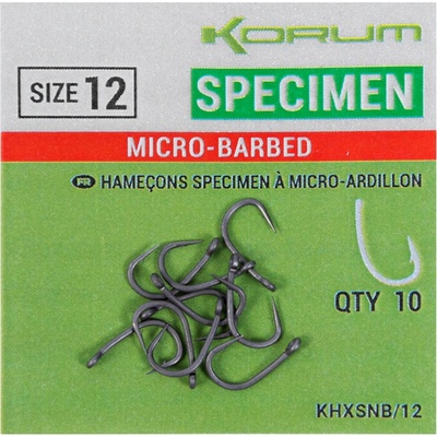 Korum Xpert Specimen Hooks veľ.12 10 ks