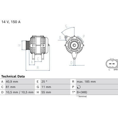 generátor BOSCH 0 986 085 490
