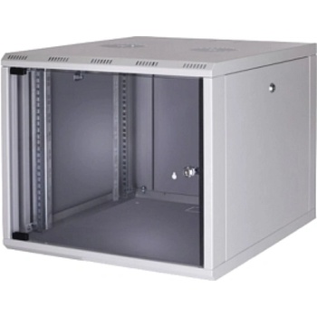 Formrack 19" Wall Mounted rack 9U SOHO 512/400mm, height: 448mm, loading capacity: 50kg. , tempered glass door, 19" front rails (SH-9U)