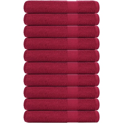 vidaXL Кърпи за сауна FROGN 10 бр. бордо 80x200 см 360 г/м2 (136745)