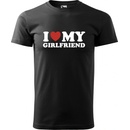 Lovero Pánské tričko I love my Girlfriend Bílá