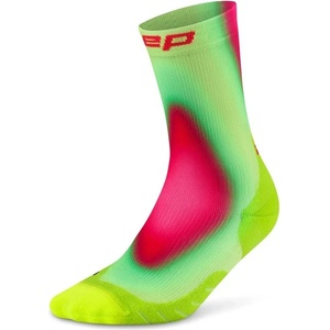 CEP Дамски чорапи за бягане CEP Women's Run Edt. Gradient Socks 5.0 Mid Cut Running socks - Lime / Pink - размер IV (207-1856-0213)