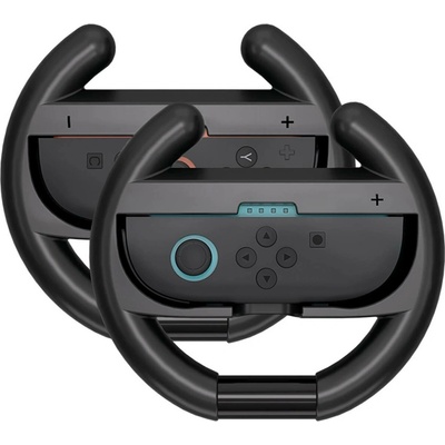 Závodní volant pro ovladač Joy-Con Nintendo Switch 2 balení 2 ks – černý