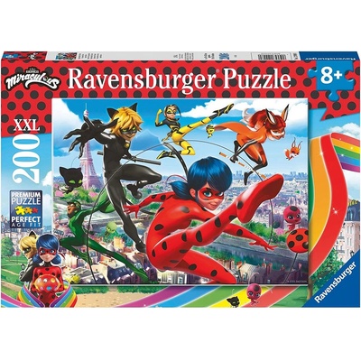 Ravensburger Пъзел Ravensburger от 200 XXL части - Мега-чудесата на Калинката и Черния котарак (7012998)