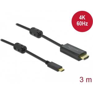 Delock Активен USB Type-C - HDMI кабел (DP Alt Mode) 4K 60 Hz, дължина 3 метра