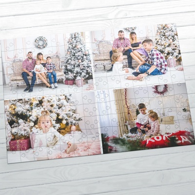 Art gift Картонен пъзел А4 с колаж от 4 ваши снимки