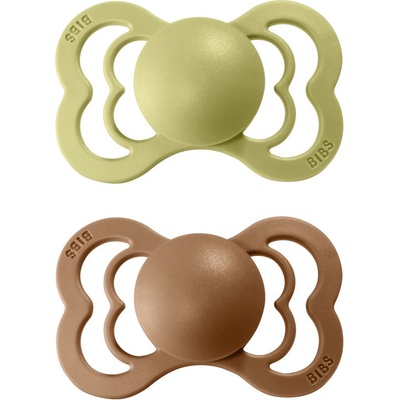 Bibs Supreme prírodní kaučuk 2ks meadow/earth