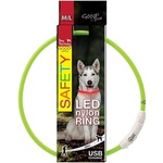 Dog Fantasy Нашийник Dog Fantasy LED нейлонов - зелен, 65см